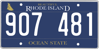 RI license plate 907481