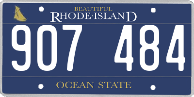 RI license plate 907484