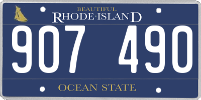 RI license plate 907490