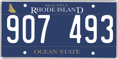 RI license plate 907493