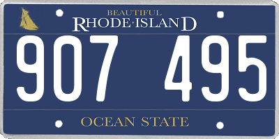 RI license plate 907495
