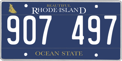 RI license plate 907497