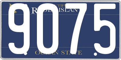 RI license plate 9075