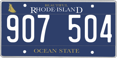 RI license plate 907504