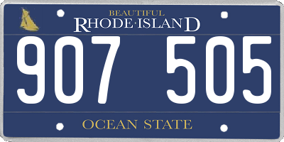 RI license plate 907505