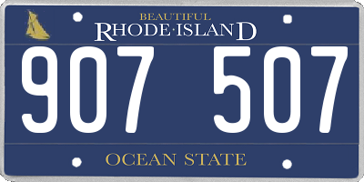 RI license plate 907507