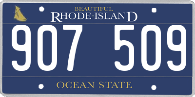 RI license plate 907509