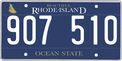 RI license plate 907510