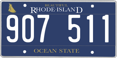 RI license plate 907511