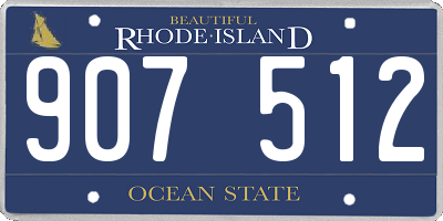 RI license plate 907512