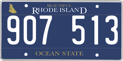 RI license plate 907513
