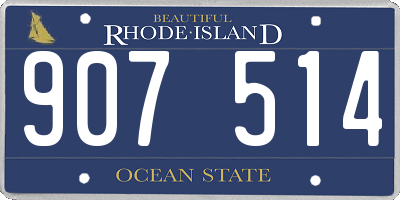 RI license plate 907514
