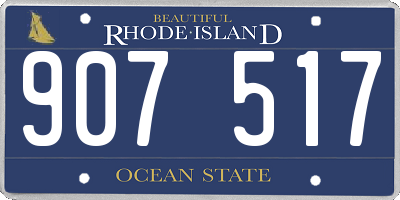 RI license plate 907517