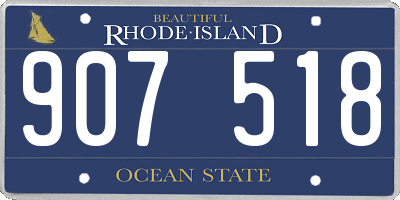 RI license plate 907518