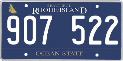 RI license plate 907522
