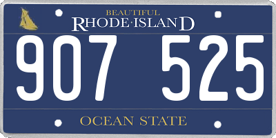 RI license plate 907525