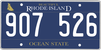 RI license plate 907526