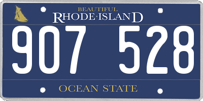 RI license plate 907528