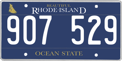 RI license plate 907529