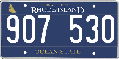 RI license plate 907530