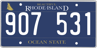 RI license plate 907531