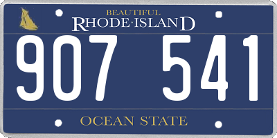 RI license plate 907541