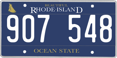 RI license plate 907548