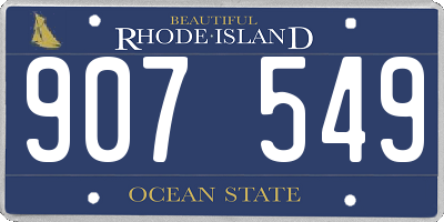 RI license plate 907549