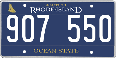 RI license plate 907550