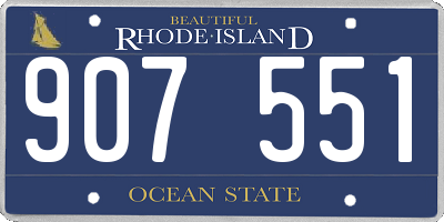 RI license plate 907551