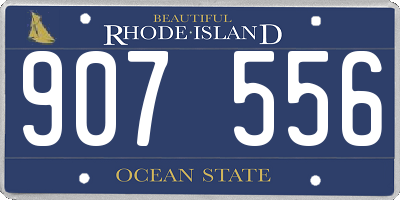 RI license plate 907556
