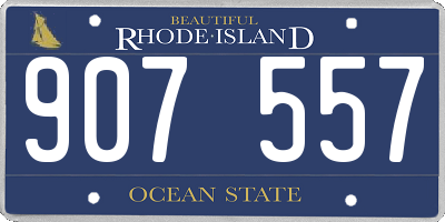 RI license plate 907557