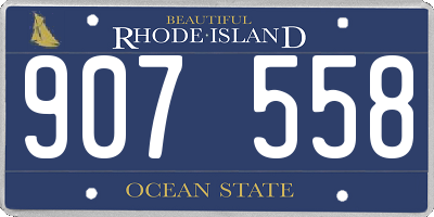 RI license plate 907558