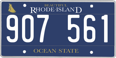 RI license plate 907561