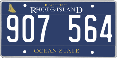 RI license plate 907564