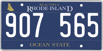 RI license plate 907565