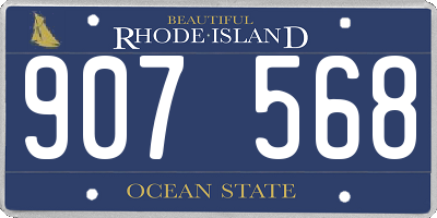 RI license plate 907568