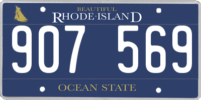 RI license plate 907569