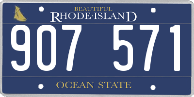 RI license plate 907571