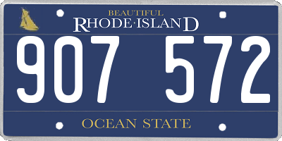 RI license plate 907572