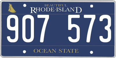 RI license plate 907573