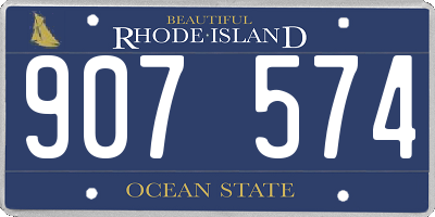 RI license plate 907574