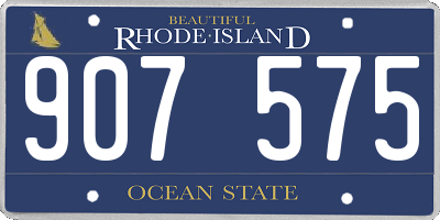 RI license plate 907575