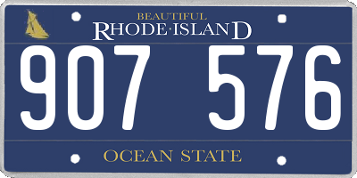 RI license plate 907576