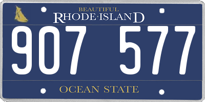 RI license plate 907577