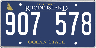 RI license plate 907578