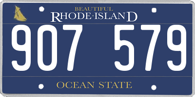 RI license plate 907579