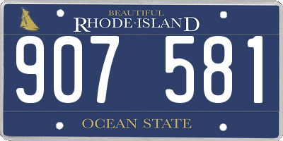 RI license plate 907581