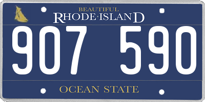 RI license plate 907590