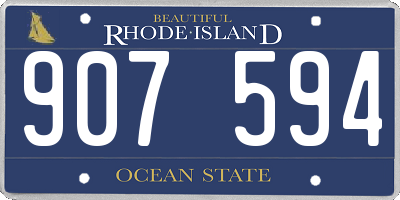 RI license plate 907594